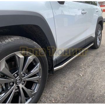 Пороги алюминиевые Rival Premium для Toyota Rav4 2019-