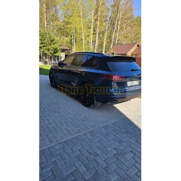 Пороги алюминиевые Rival Black-Premium для Volkswagen Touareg 2018-