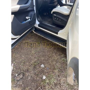 Пороги алюминиевые Rival Premium для Chery Tiggo 7/7 Pro/8 2019-/Exeed LX 2022-/Chery Tiggo 8 Pro 2021-/Chery Tiggo 8 Pro Max 2022-/Chery Tiggo 7 Pro Max 2022-/XCITE X-Cross 7 2024-