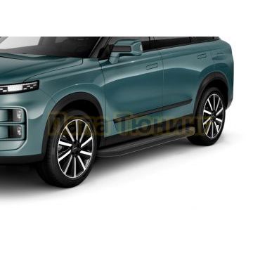 Пороги "Black-Premium" для Jaecoo J7 2023-