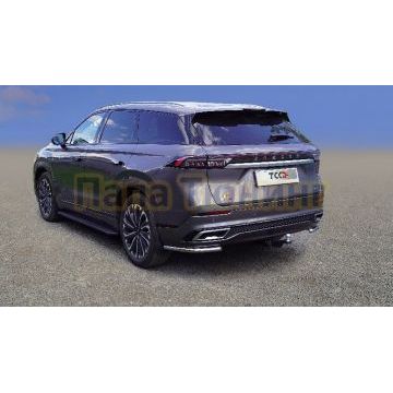 Защита задняя (уголки) 42,4 мм ТСС для Jaecoo J8 2024-