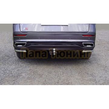 Защита задняя (уголки) 42,4 мм ТСС для Jaecoo J8 2024-