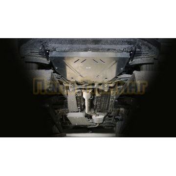 Защиты комплект (алюминий) 4мм (картера, КПП, топивопровода, бака, заднего редуктора) ТСС для Chery Tiggo 9 2024-