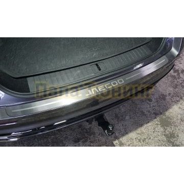 Накладка на задний бампер (лист шлифованный надпись Jaecoo) ТСС для Jaecoo J8 2024-