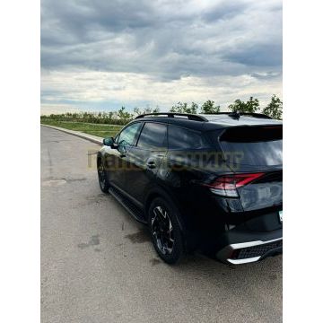 Пороги Rival Black-Premium для Hyundai Tucson 2021-/Kia Sportage V 2022-/Hyundai Santa Fe 2021-/ Kia Sorento 2020-