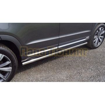 Пороги труба 60,3 мм ТСС для Changan CS95 2024-