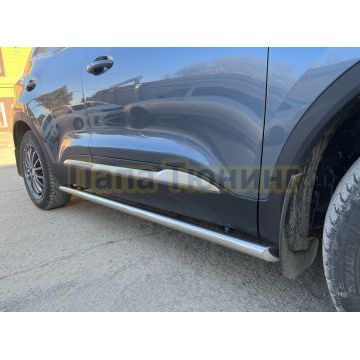 Защита штатного порога труба Папа Тюнинг d53 для Chery Tiggo 4 2024-