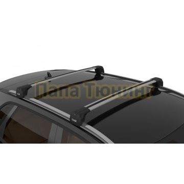 Багажник на крышу автомобиля LUX SCOUT-2 серый для Chery Tiggo 7 I 2016-2020 на интегрированные рейлинги