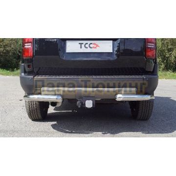 Защита задняя (уголки) d76,1 мм ТСС для Toyota Land Cruiser 250 Prado 2024-