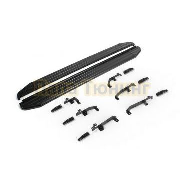 Порог-площадка "Black-Premium" для Jetour X70 Plus 2023-/Soueast S07 2024-