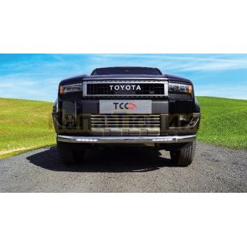 Защита передняя нижняя (овальная с ДХО) d75х42 мм ТСС для Toyota Land Cruiser 250 Prado 2024- Защита передняя нижняя (овальная с ДХО) d75х42 мм ТСС для Toyota Land Cruiser 250 Prado 2024-