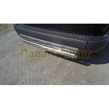 Защита задняя (центральная) d75х42 мм ТСС для Toyota Land Cruiser 250 Prado 2024-