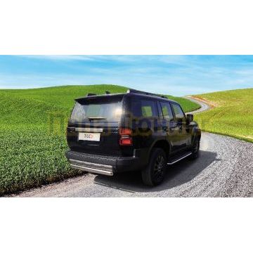 Защита задняя (центральная) d75х42 мм ТСС для Toyota Land Cruiser 250 Prado 2024-