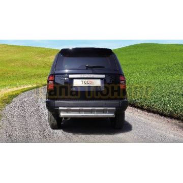 Защита задняя (центральная) d75х42 мм ТСС для Toyota Land Cruiser 250 Prado 2024-