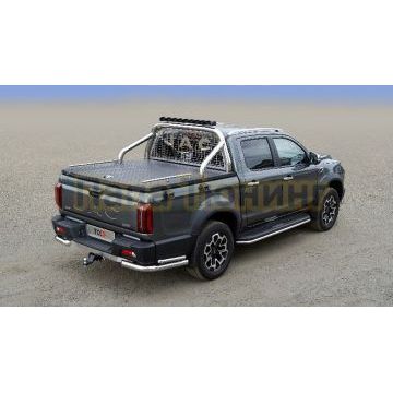 Защита кузова и заднего стекла (для крышки) d76,1 мм со светодиодной фарой ТСС для JAC T9 2023-