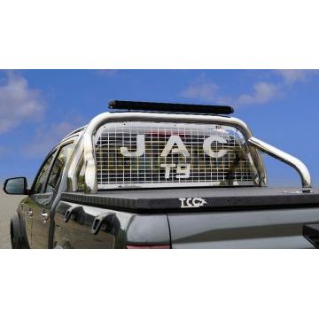 Защита кузова и заднего стекла (для крышки) d76,1 мм со светодиодной фарой ТСС для JAC T9 2023-