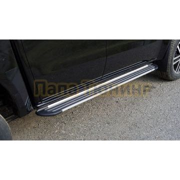 Пороги алюминиевые "Slim Line Silver" 1920 мм ТСС для JAC T9 2023- Пороги алюминиевые "Slim Line Silver" 1920 мм ТСС для JAC T9 2023-