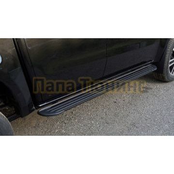 Пороги алюминиевые "Slim Line Black" 1920 мм ТСС для JAC T9 2023- Пороги алюминиевые "Slim Line Black" 1920 мм ТСС для JAC T9 2023-