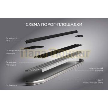 Пороги "Premium" для Jetour X90 Plus 2021-/Soueast S09 2024-