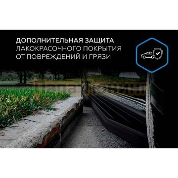 Пороги "Black-Premium" для Changan CS55 Plus 2021-/UNI-S 2024-