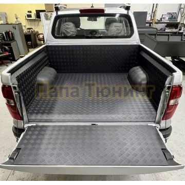 Защитный алюминиевый вкладыш в кузов автомобиля (комплект Black) ТСС для Changan Hunter Plus 2023-