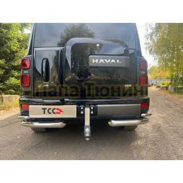 Фаркоп (оцинкованный, шар E нерж., надпись Haval) ТСС для Haval H9 2024-