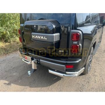 Фаркоп (оцинкованный, шар E нерж., надпись Haval) ТСС для Haval H9 2024-