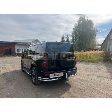 Защита задняя (уголки двойные) d76,1/42,4 мм ТСС для Haval H9 2024-