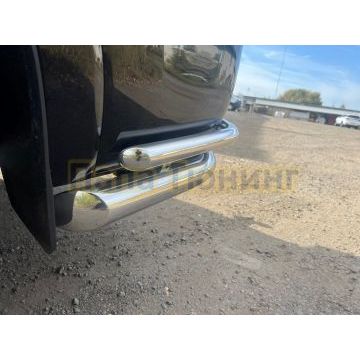 Защита задняя (уголки двойные) d76,1/42,4 мм ТСС для Haval H9 2024-
