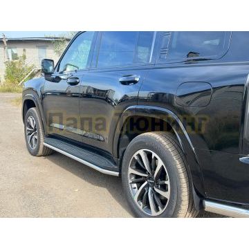 Защита порогов d42,4 мм ТСС для Haval H9 2024-