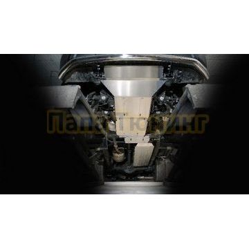 Защиты комплект (алюминий) 4мм (картера, переднего моста, АКПП, раздаточной коробки, бака) ТСС для JAC T9 2023-