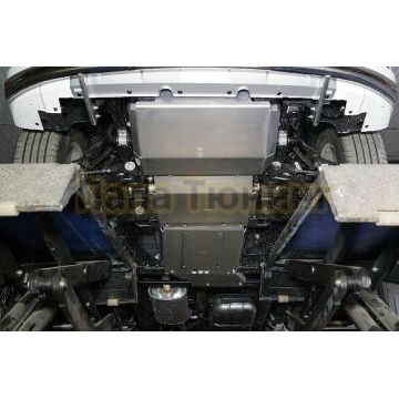 Защиты комплект (алюминий) 4мм (картер, передний мост, кпп, рк) ТСС для Great Wall POER KINGKONG 2023-