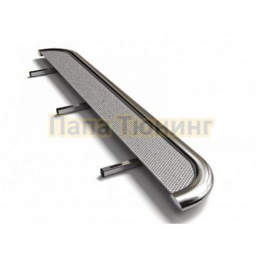 Порог с площадкой (нерж. лист) d42,4 мм ТСС для Sollers Atlant (L2H1)2023- Порог с площадкой (нерж. лист) d42,4 мм ТСС для Sollers Atlant (L2H1)2023-