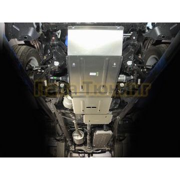 Защиты комплект (алюминий) 4мм (картера, переднего моста, КПП, раздаточной коробки, бака) ТСС для Sollers ST6 2023-