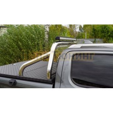 Защита кузова и заднего стекла (для крышки) d76,1 мм со светодиодной фарой ТСС для Sollers ST6 2023-