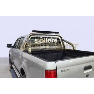 Защита кузова и заднего стекла d76,1 мм со светодиодной фарой ТСС для Sollers ST6 2023-