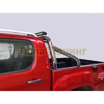 Защита кузова и заднего стекла d76,1 мм со светодиодной фарой ТСС для Sollers ST6 2023-