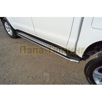 Защита порогов d42,4 мм ТСС для Sollers ST6 2023- Защита порогов d42,4 мм ТСС для Sollers ST6 2023-