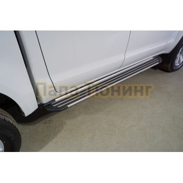 Пороги алюминиевые "Slim Line Silver" 1920 мм ТСС для Sollers ST6 2023- Пороги алюминиевые "Slim Line Silver" 1920 мм ТСС для Sollers ST6 2023-