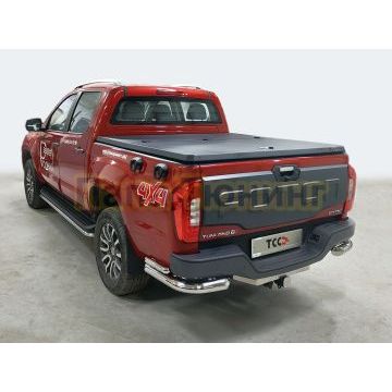 Защита задняя (уголки двойные) d76,1/42,4 мм ТСС для Foton Tunland G7 2024-