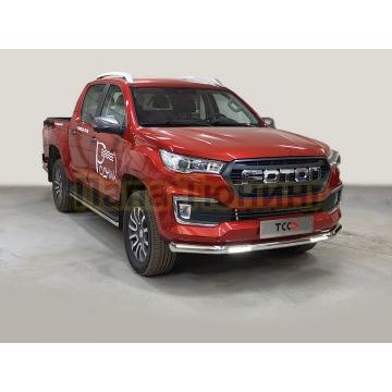 Защита передняя нижняя (с ДХО) d76,1 мм ТСС для Foton Tunland G7 2024-