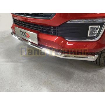 Защита передняя нижняя (с ДХО) d76,1 мм ТСС для Foton Tunland G7 2024-