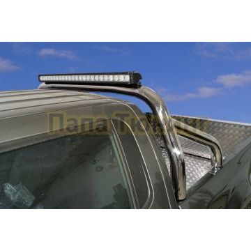 Защита кузова (для крышки) 76,1 мм со светодиодной фарой ТСС для Foton Tunland V7 2024-