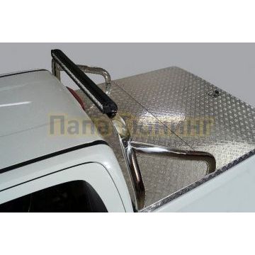 Защита кузова (для крышки) 75х42 мм со светодиодной фарой ТСС для Great Wall POER KINGKONG 2023-