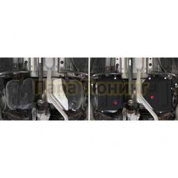 Защита топливного бака + комплект крепежа Автоброня сталь 2 мм для Haval Jolion 2021- 1.5Т МКПП АКПП 4WD