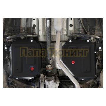 Защита топливного бака + комплект крепежа Автоброня сталь 2 мм для Haval Jolion 2021- 1.5Т МКПП АКПП 4WD
