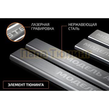 Накладки порогов AutoMax (4 шт.) для Jac JS4 2022-