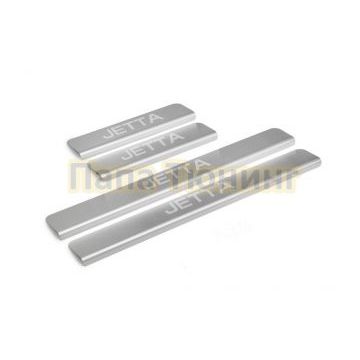 Накладки порогов AutoMax (4 шт.) для Volkswagen Jetta 2010-