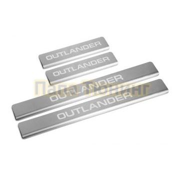 Накладки порогов AutoMax (4 шт.) для Mitsubishi Outlander 2005-2012