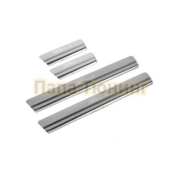 Накладки порогов AutoMax (4 шт.) для Ford Focus 2014-